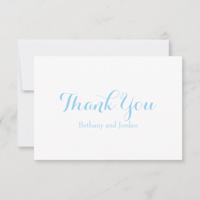 Invitation Notes de remerciements personnalisées Ocean Blue (Devant)