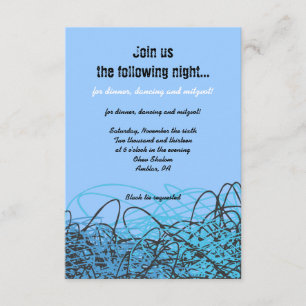 Invitation NOTES MUSICALES CRAZY Bat mitzvah Party Card
