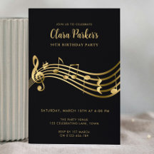 Notes musicales du 50e anniversaire Gold Elegant M