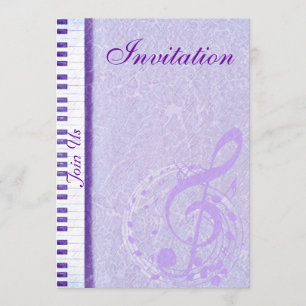 Invitation Notes musicales violettes & Keys_Invitation