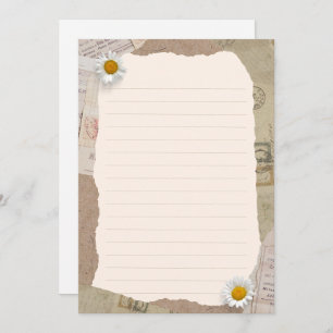 Invitation Notes Vintages Brown en beige