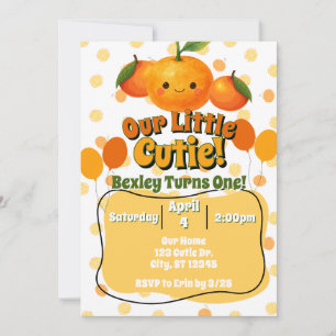 Invitation Notre anniversaire de clémentine Little Cutie