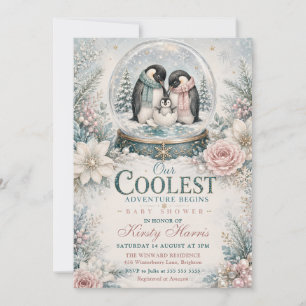Invitation Notre aventure la plus cool commence Baby Shower d