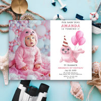 Notre Baby Seal 1er Anniversaire Pink Girl Party