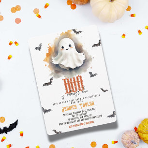 Invitation Notre Baby shower D'Halloween Fantôme Presque Dû D