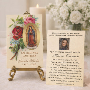 Invitation Notre-Dame de Guadalupe Prière funèbre espagnole s