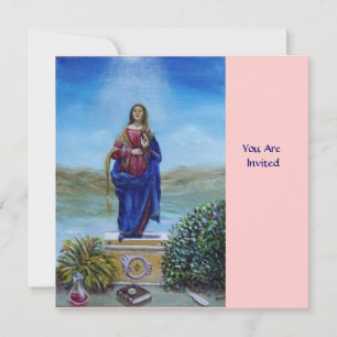 Invitation NOTRE DAME DE LA LUMIÈRE Vierge de l'Immaculée Con