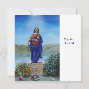 Invitation NOTRE DAME DE LA LUMIÈRE Vierge de l'Immaculée Con