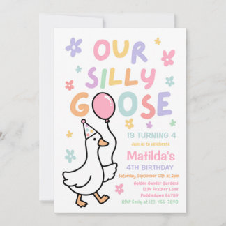Invitation Notre fille de l'oie ridicule Fête d'anniversaire