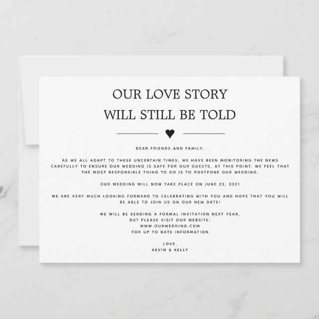 Invitation Notre histoire d'amour sera toujours racontée Chan (Devant)