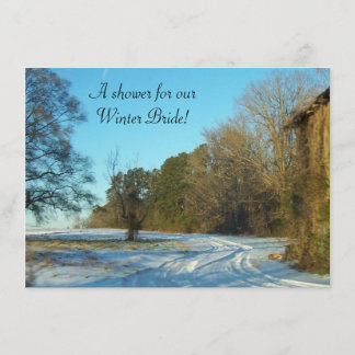 Invitation Notre jeune mariée d'hiver -- Fête de la mariée