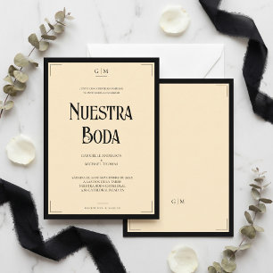 Invitation Notre Mariage Art Déco Mariage Élégant