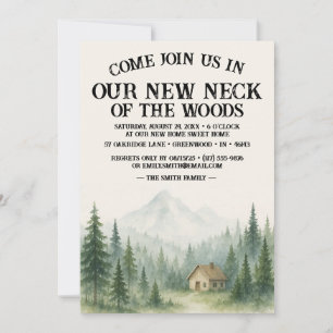 Invitation Notre Nouveau Coin De Bois   Fête De Pendaison De 