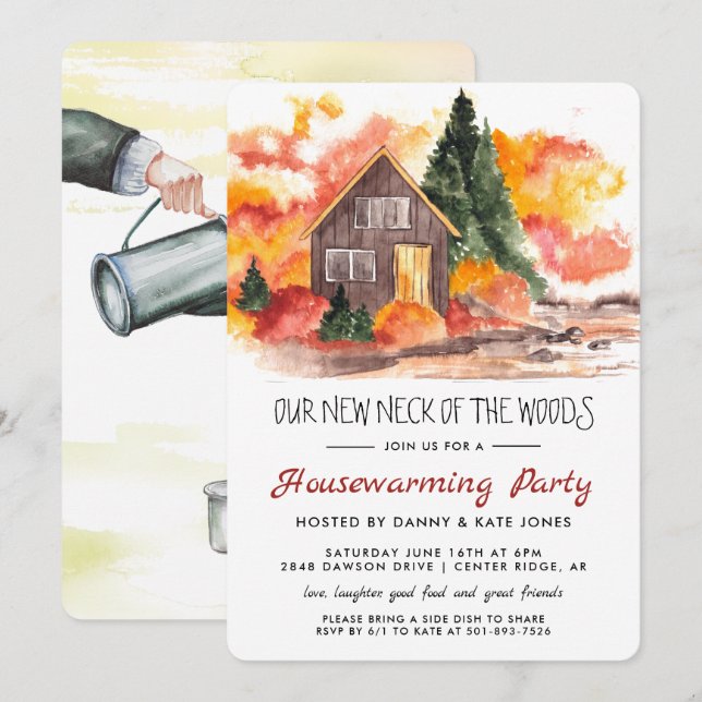 Invitation Notre nouveau cou de la partie de réchauffement de (Devant / Derrière)