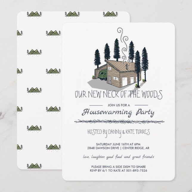 Invitation Notre nouveau cou de la partie de réchauffement de (Devant / Derrière)