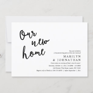 Invitation Notre nouvelle maison, Fête de la Ménage Rustique
