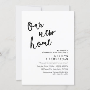 Invitation Notre nouvelle maison, Fête de la Ménage Rustique