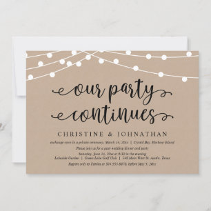 Invitation Notre Parti Continue, Elopement Mariage