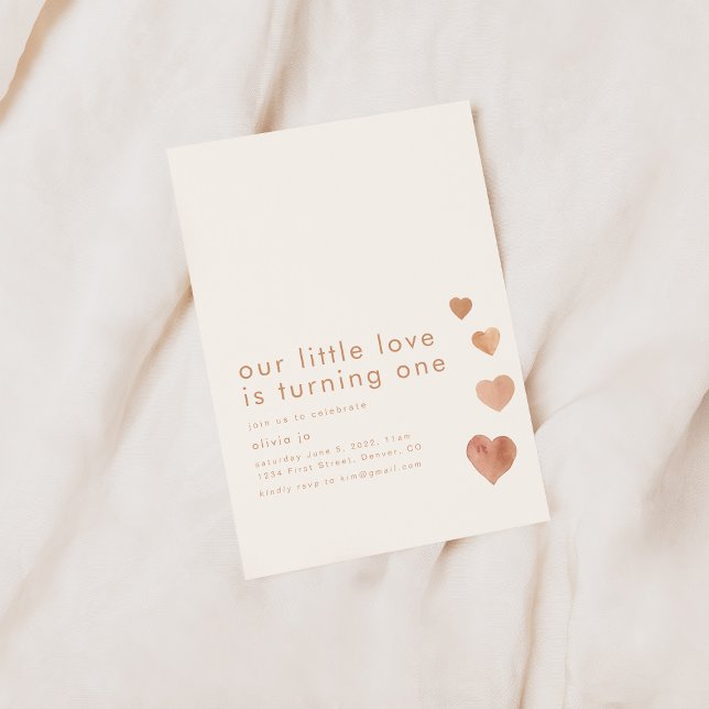 Invitation Notre petit amour devient un anniversaire Invitati (Créateur téléchargé)