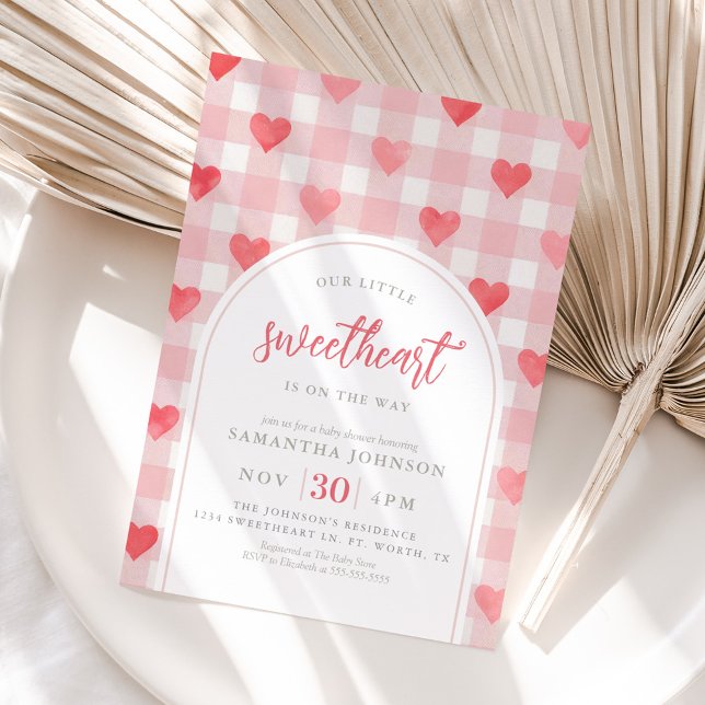 Invitation Notre petit Baby shower de Saint-Valentin (Créateur téléchargé)