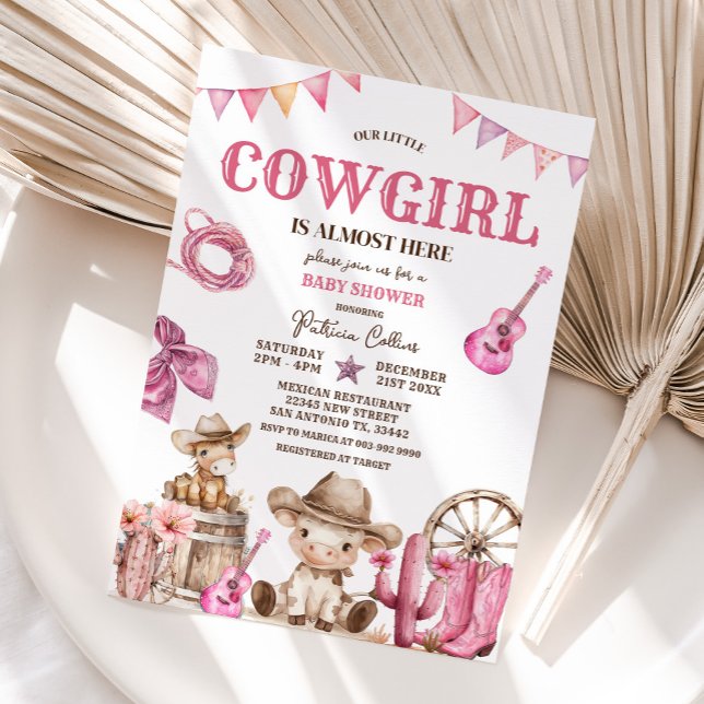 Invitation Notre petit Baby shower Wild West (Créateur téléchargé)