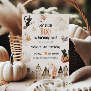 Invitation Notre Petit Boo Est En Train D'Atteindre Deux An