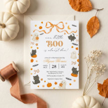 Notre petit Boo est presque là Baby Shower Hallowe