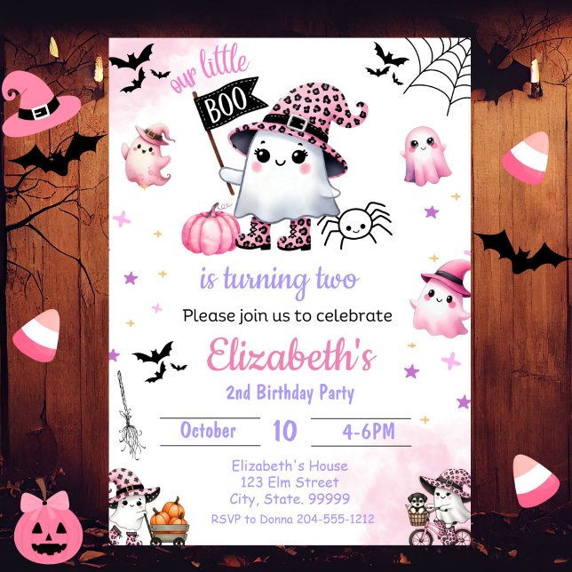 Invitation Notre Petit Boo fête ses deux ans (Créateur téléchargé)