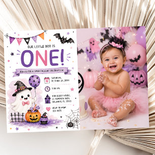 Invitation Notre petit Boo fête son premier anniversaire Phot