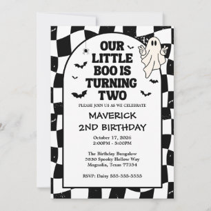 Invitation Notre petit Boo Halloween 2e anniversaire