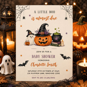 Invitation Notre petit Boo presque à terme Fête prénatale Hal