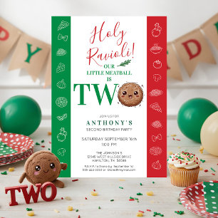 Invitation Notre Petit Boulet de Viande a Deux Ans Fête d'ann
