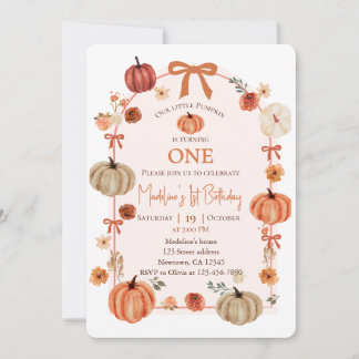 Invitation Notre Petit Citrouille a un An - Premier Anniversa