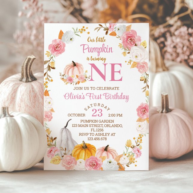 Invitation Notre Petit Citrouille Fête Son Anniversaire (Créateur téléchargé)