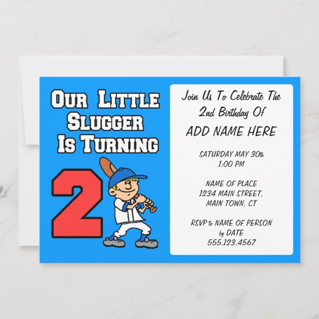 Invitation Notre petit cogneur tourne deux (Devant)