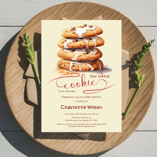 Invitation Notre petit cookie est en route Cute Baby Shower