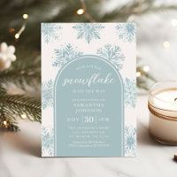 Notre petit Flocon de neige Baby shower bleu hiver