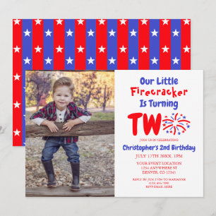 Invitation Notre petit pétard 2e anniversaire