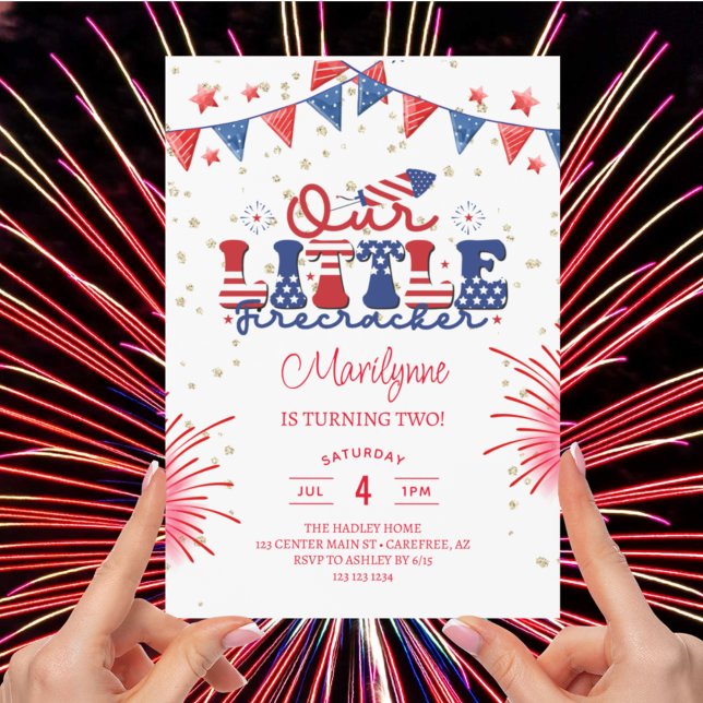 Invitation Notre petit pétard 2e anniversaire (Créateur téléchargé)