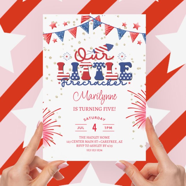 Invitation Notre petit pétard 5e anniversaire (Créateur téléchargé)