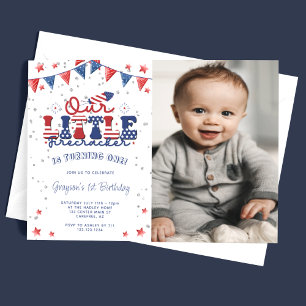Invitation Notre petit pétard photo 1er anniversaire