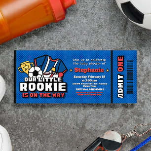 Invitation Notre petit recrue est sur le chemin Ticket