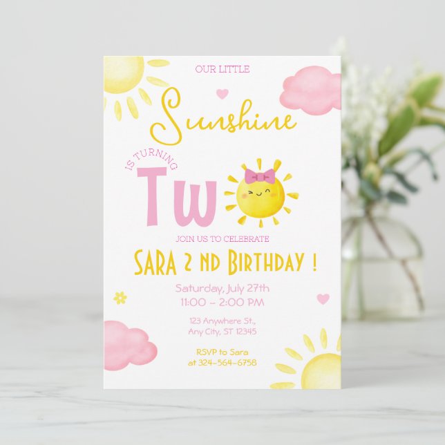 INVITATION NOTRE PETIT SOLEIL FAIT DEUX ANS. (Debout devant)