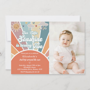 Invitation Notre Petit Sonshine Fête Un 2E Anniversaire