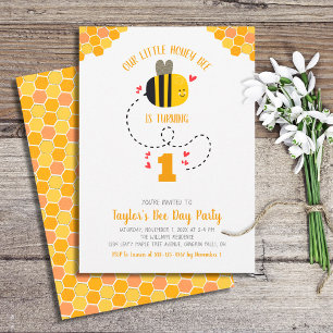 Invitation Notre petite abeille mignonne douce kawaii anniver