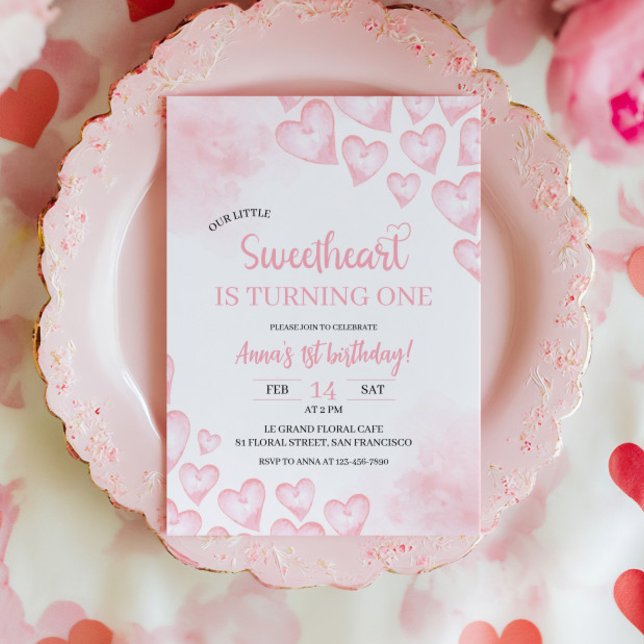 Invitation Notre Petite Amoureuse À L'Anniversaire (Créateur téléchargé)