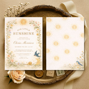 Invitation Notre petite baby shower Sunshine