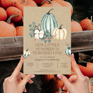 Invitation Notre petite citrouille fête son 1er anniversaire