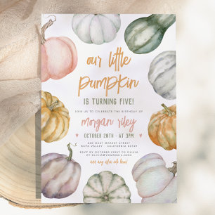 Invitation Notre petite citrouille jolie boho fête d'annivers