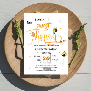 Invitation Notre petite douceur de miel est en route Baby Sho